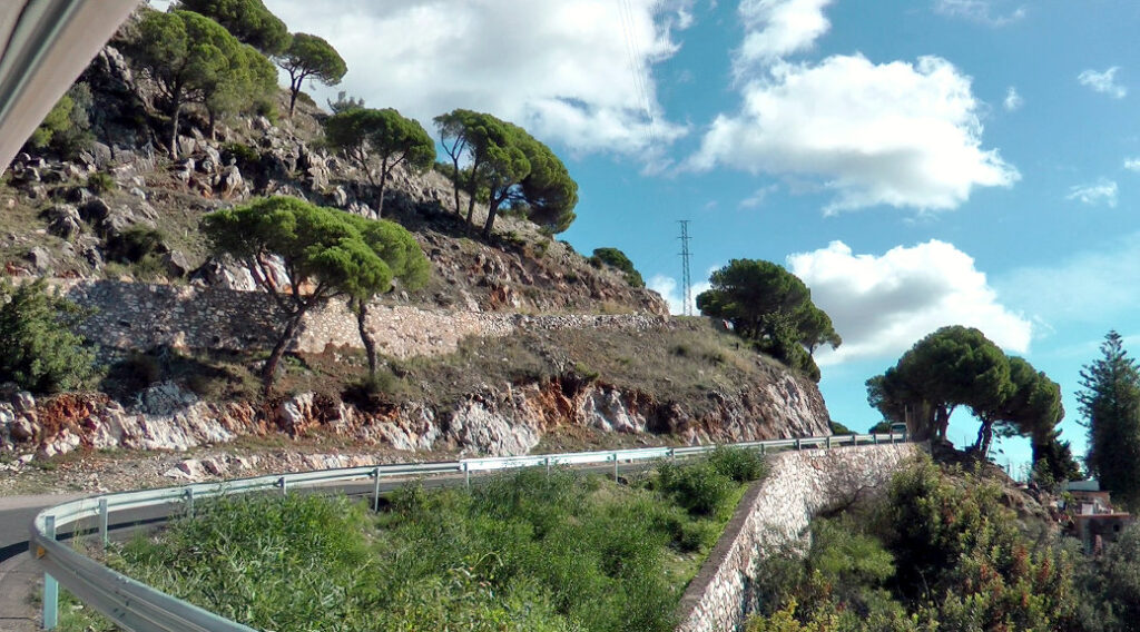 Straße zum Aussichtspunkt über Mijas